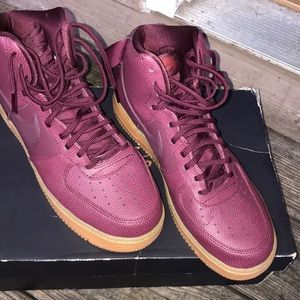 Men’s  Dark maroon  AF1 Hi